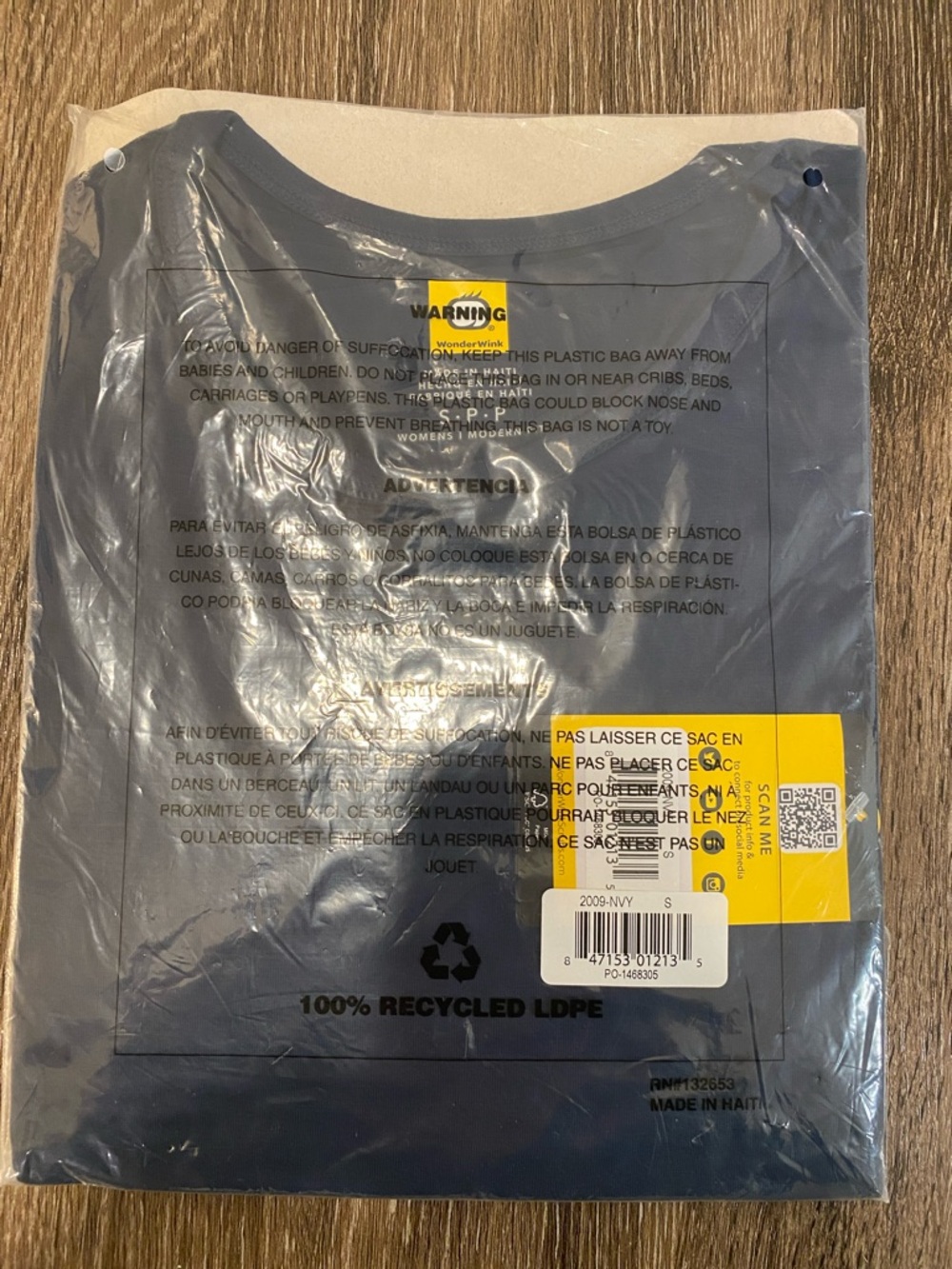 WonderWink Navy Long Sleeve Tee